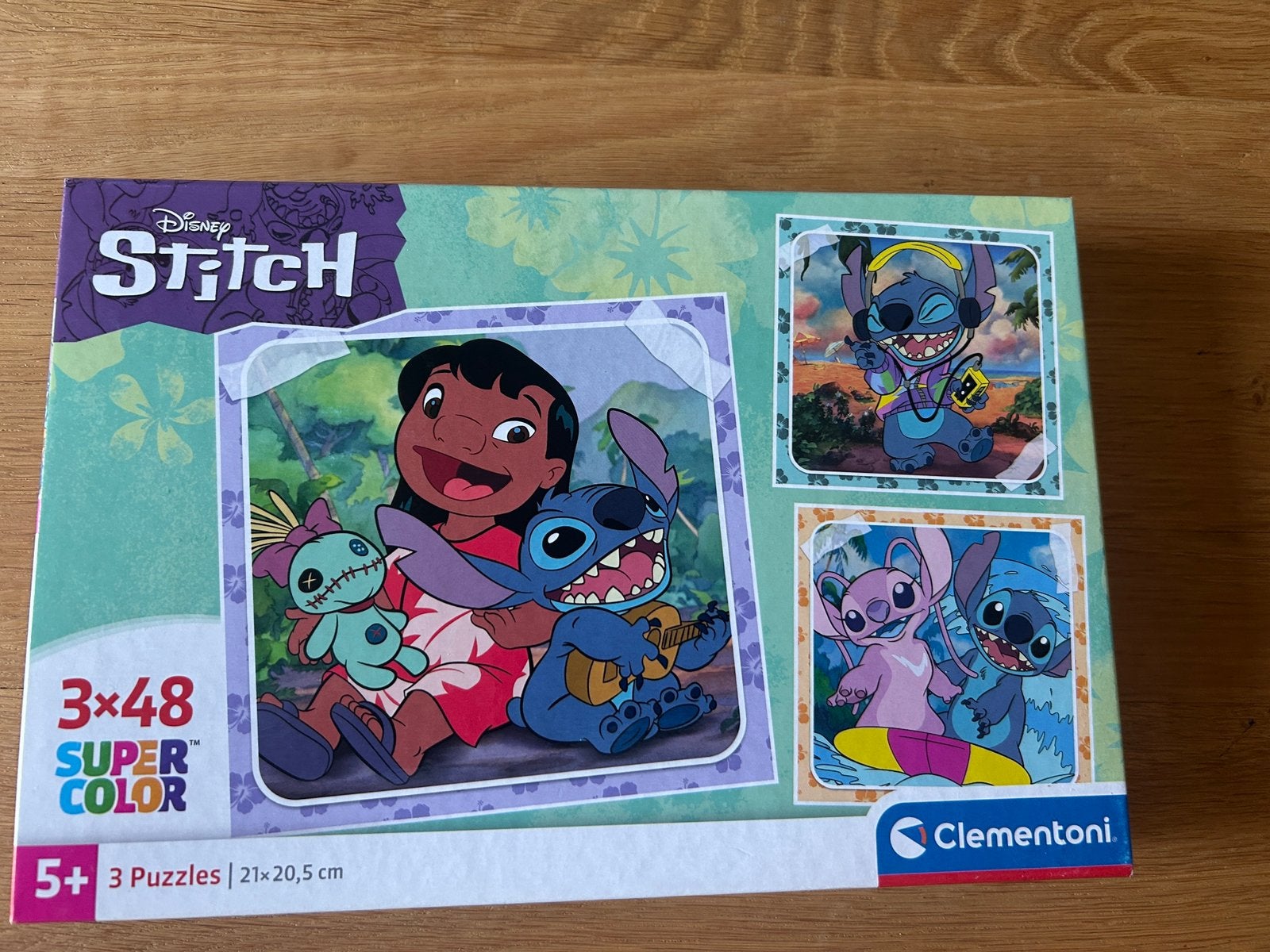 Puzzel kind Lilo & Stitch 3 in 1 doos, Enlèvement ou Envoi, 10 à 50 pièces, Comme neuf, 4 à 6 ans