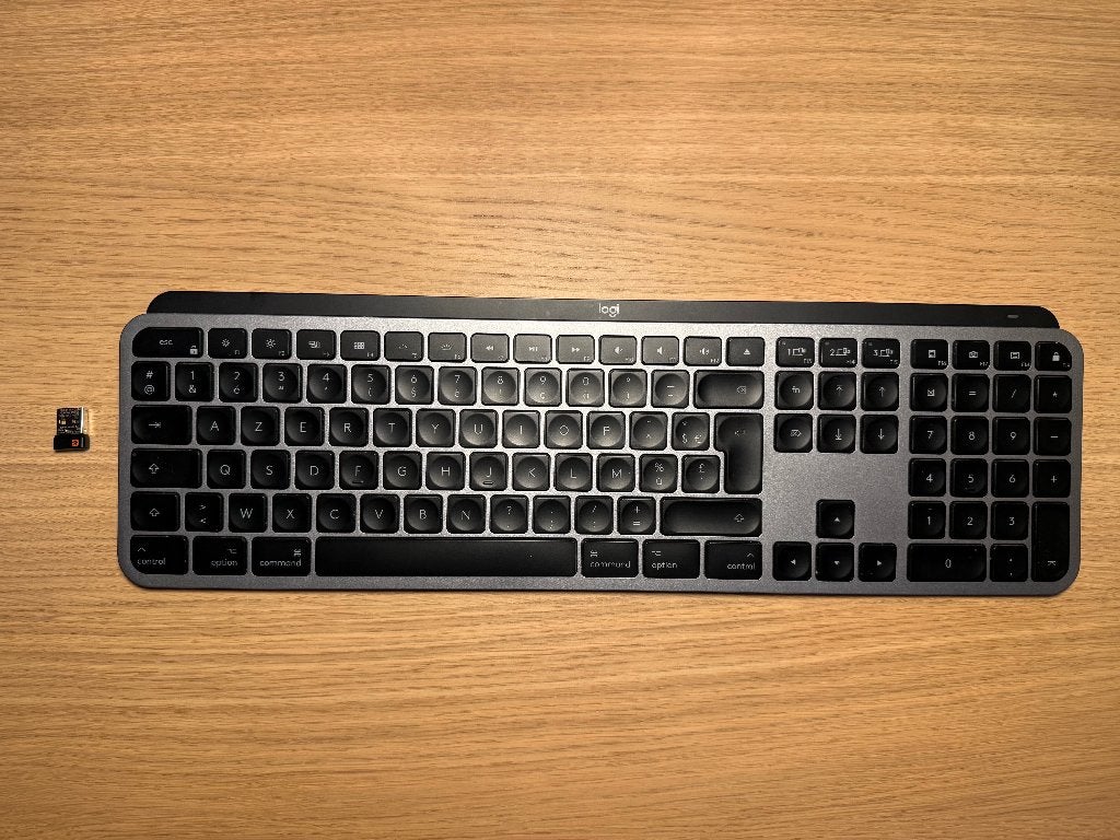 Clavier - Logitech MX Keys (version Mac), Informatique & Logiciels, Claviers, Logitech G, Azerty, Comme neuf, Enlèvement