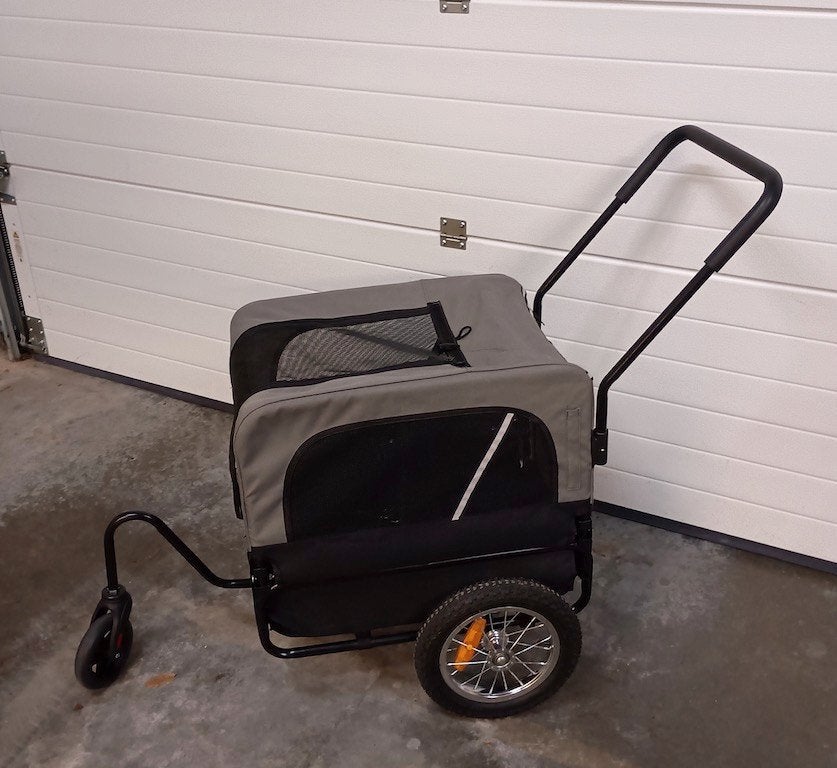 hondenfietskar en buggy in één, Ophalen, Zo goed als nieuw, Opvouwbaar
