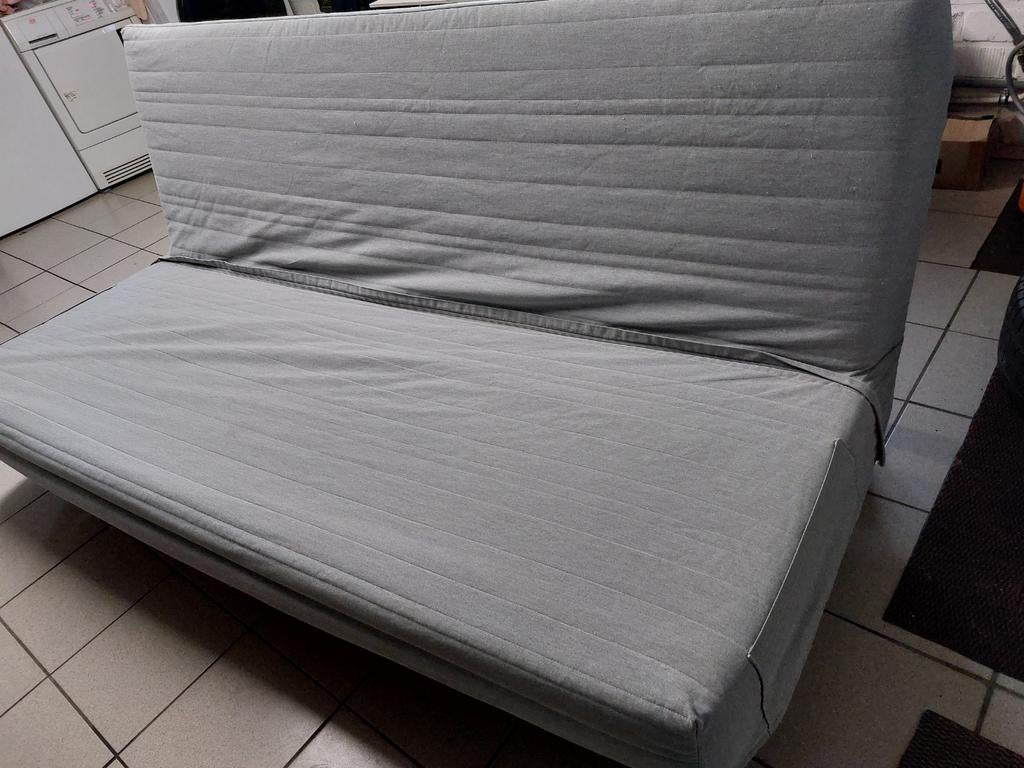 Canapé klik klak gris, Gris, 140 cm, Utilisé, 200 cm