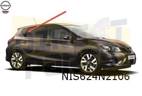 Nissan Pulsar (9/14-10/18) ( C13 )C-stijlfolie achterportier, -, -, Voor, Nieuw