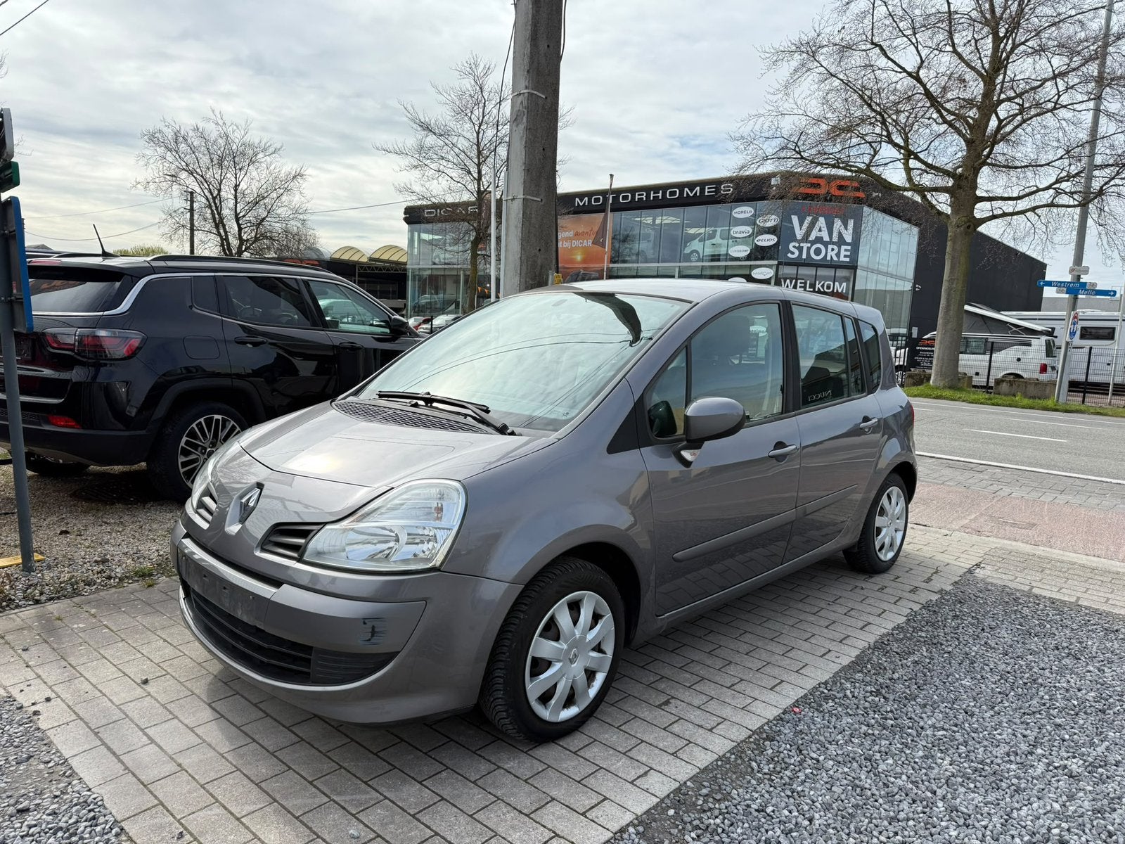 RENAULT MODUS 1.2i BENZINE BLANCO GEKEURD AIRCO TOPSTAAT ✅, Autos, Argent ou Gris, Achat, Noir, 5 portes