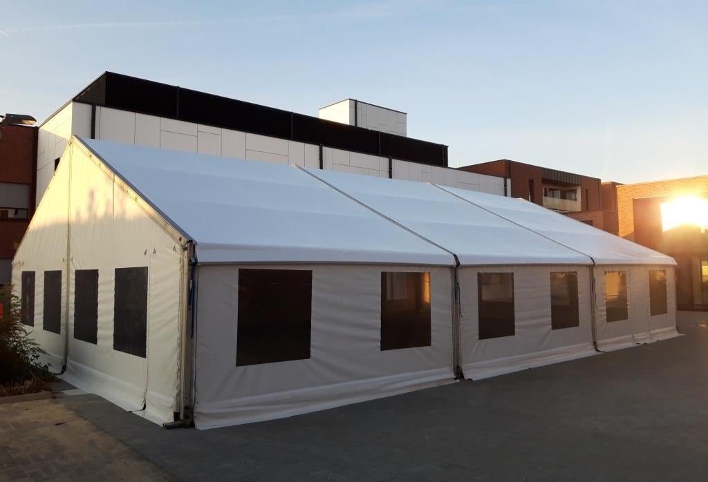 Kadertent 10m breed te koop, Hobby & Loisirs créatifs, Hobby & Loisirs Autre, Utilisé, Enlèvement