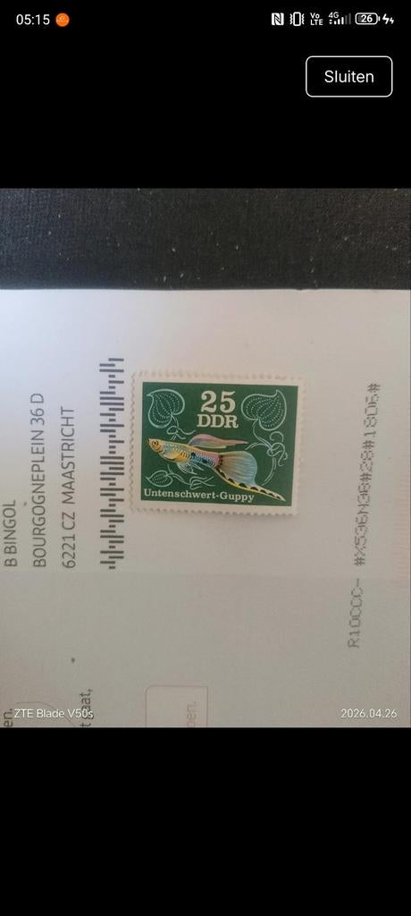 Postzegels Deutschland Fisch Guppy, Ophalen of Verzenden