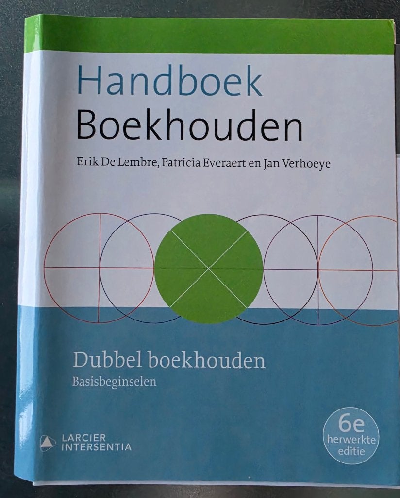 handboek boekhouden: dubbel boekhouden basisbeginselen 6e ed, Ophalen, Hoger Onderwijs, Zo goed als nieuw, Erik De Lembre; Patricia Everaert