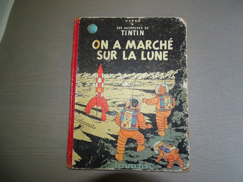 Tintin 16b On a marché sur la lune. E.O. 1954. België, Boeken, Stripverhalen, Gelezen, Eén stripboek, Verzenden