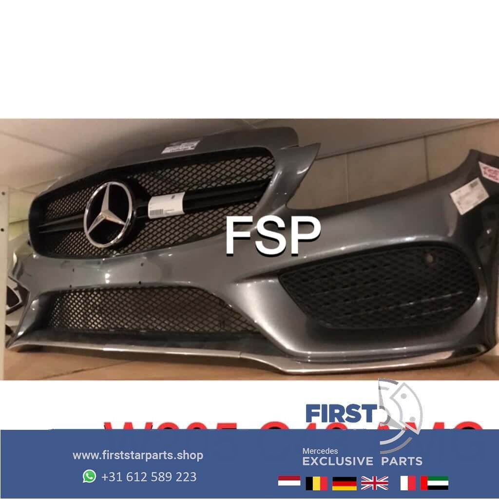 W205 C205 C Klasse 43 AMG Voorbumper compleet grijs originee, Utilisé, -, Avant, -