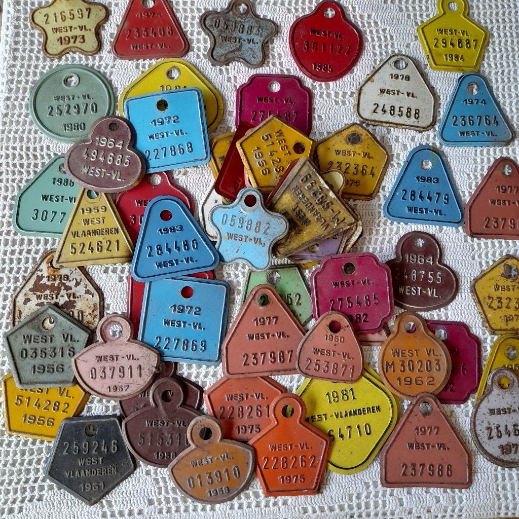 fietsplaten, vanaf 1956, Verzamelen, Ophalen, Gebruikt