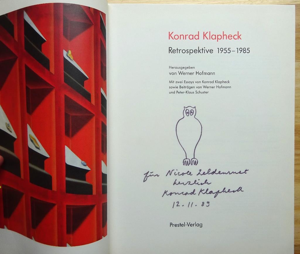 Konrad Klapheck, 1986 Hamburg, met originele tekening, Peinture et dessin, Enlèvement ou Envoi, Comme neuf, Werner Hofmann