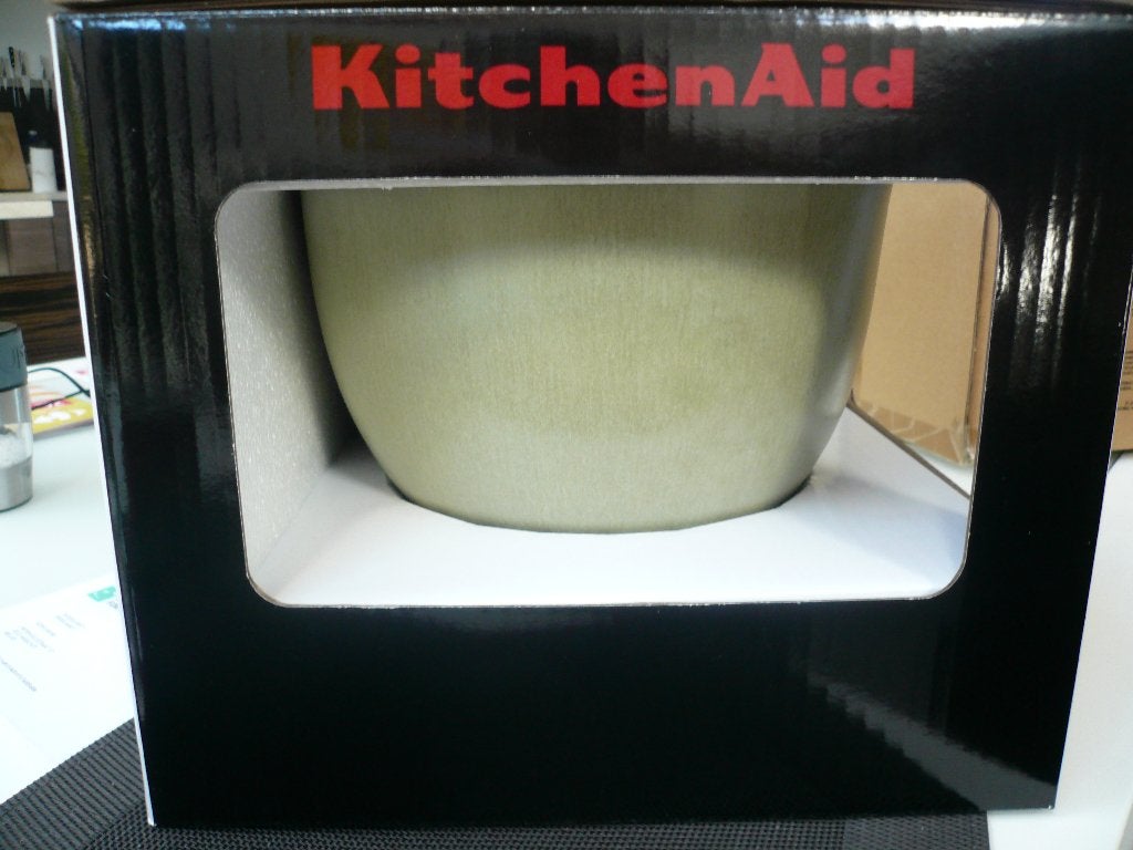 Kitchenaid keramische mengkom + orig verpakking, Ophalen, Zo goed als nieuw, Groen, Bak of Kom
