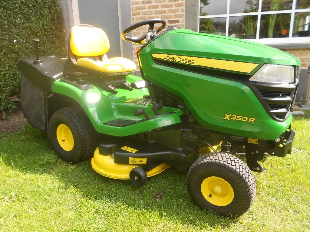 Kwaliteit zitmaaier John Deere X350R met ALLE opties 101 H., Tuin en Terras, Zitmaaiers, Ophalen, Nieuw, Elektrische starter, 90 tot 120 cm
