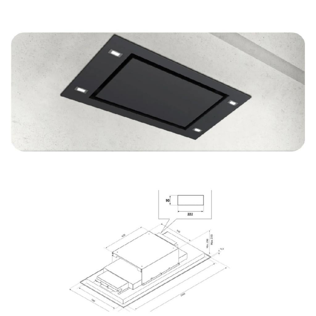 Hotte plafond air force, Electroménager, Hottes, Enlèvement, Neuf, Encastré, Hotte pour îlot