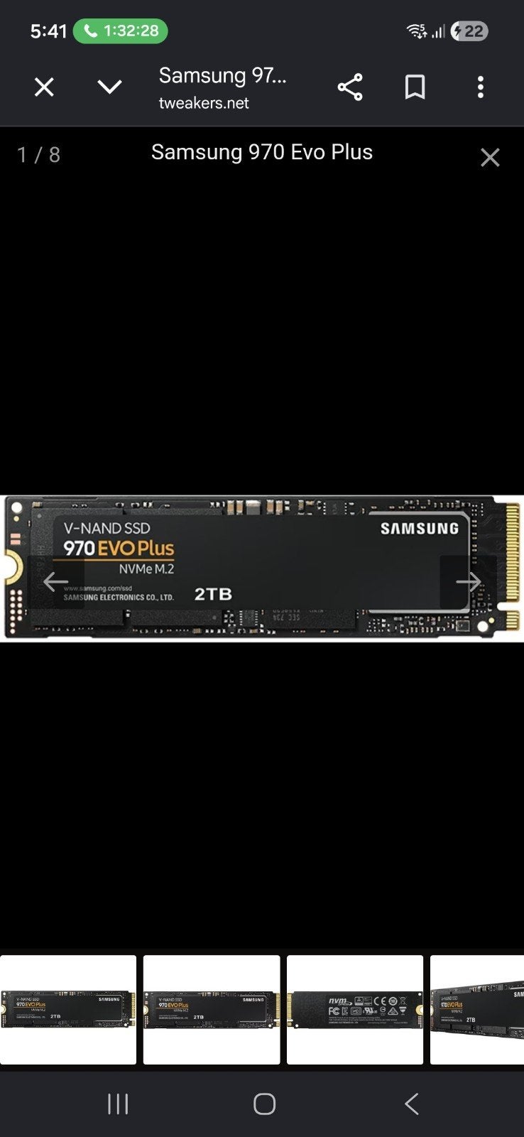 SSD SAMSUNG NVME 2 TO 970 EVO, Informatique & Logiciels, Mémoire RAM, Enlèvement ou Envoi