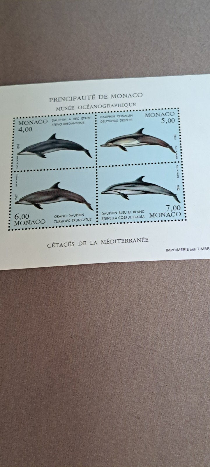 Timbres de Monaco, Enlèvement ou Envoi, Non oblitéré