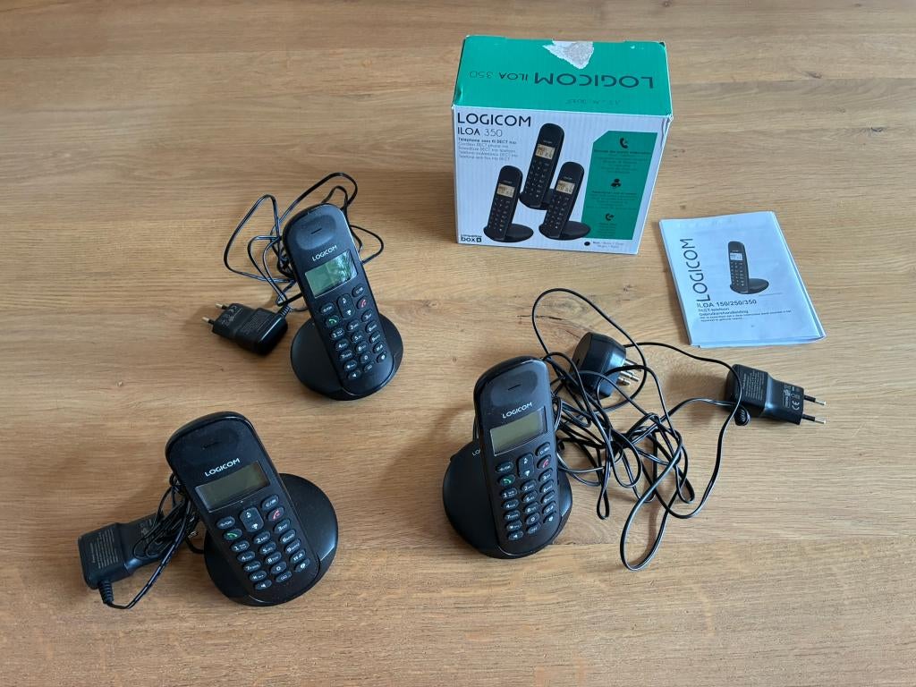telefoon met 3 handsets, Télécoms, Téléphones fixes | Combinés & sans fil, Enlèvement, Comme neuf, 3 combinés