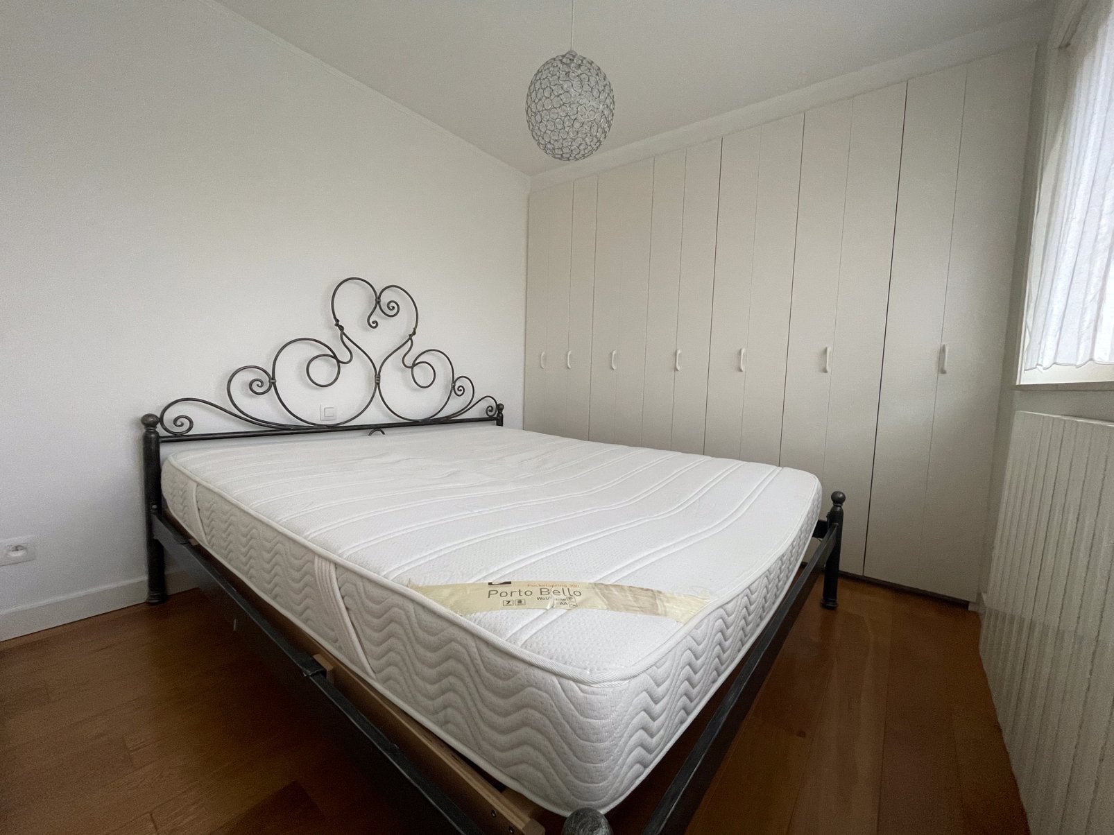 Lit en fer forgé pour 180cmx200cm, Maison & Meubles, Gris, Romantique, Enlèvement, Utilisé