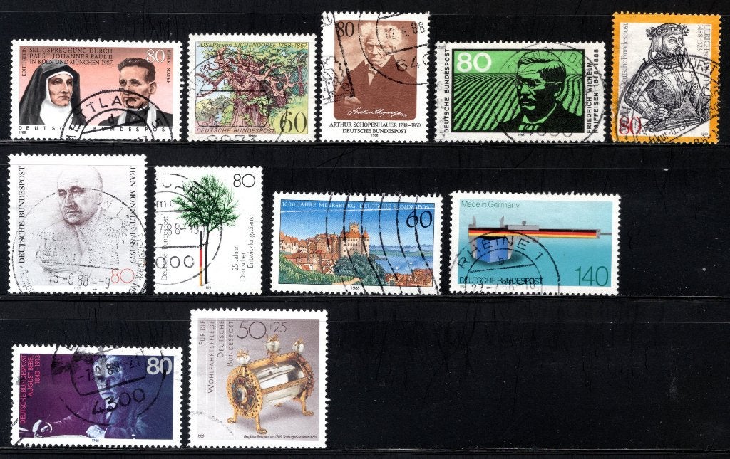 ALLEMAGNE Lot 1988 timbré, Envoi, RFA, Affranchi