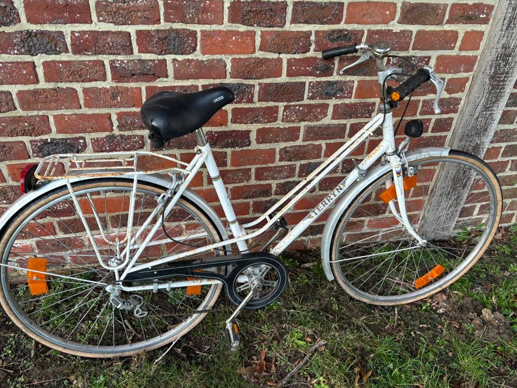 Vintage damesfiets, Ophalen