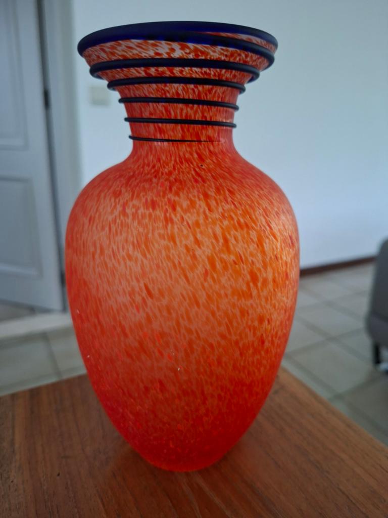 Art glas spaghetti vaas, Huis en Inrichting, Ophalen, Glas