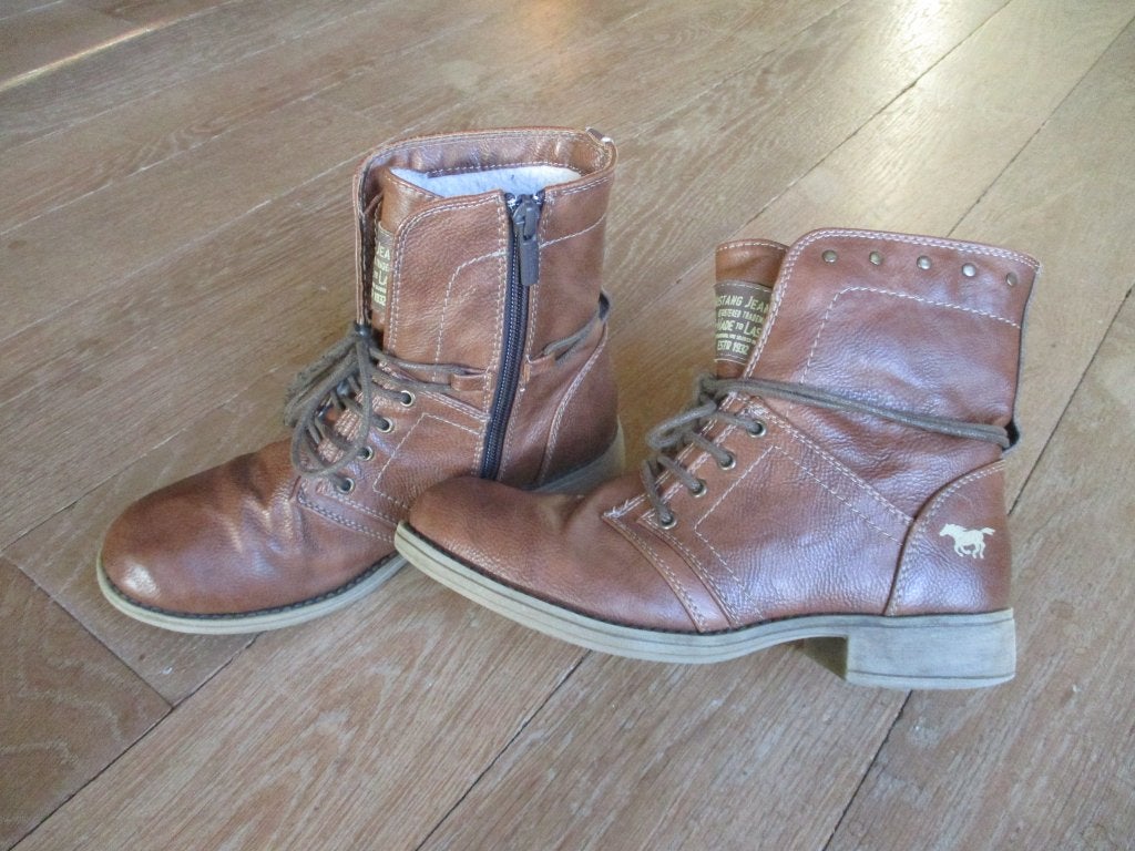 mustang lederen laarsjes bottines boots kinderschoen, Enlèvement ou Envoi, Utilisé, Chaussures, Garçon ou Fille