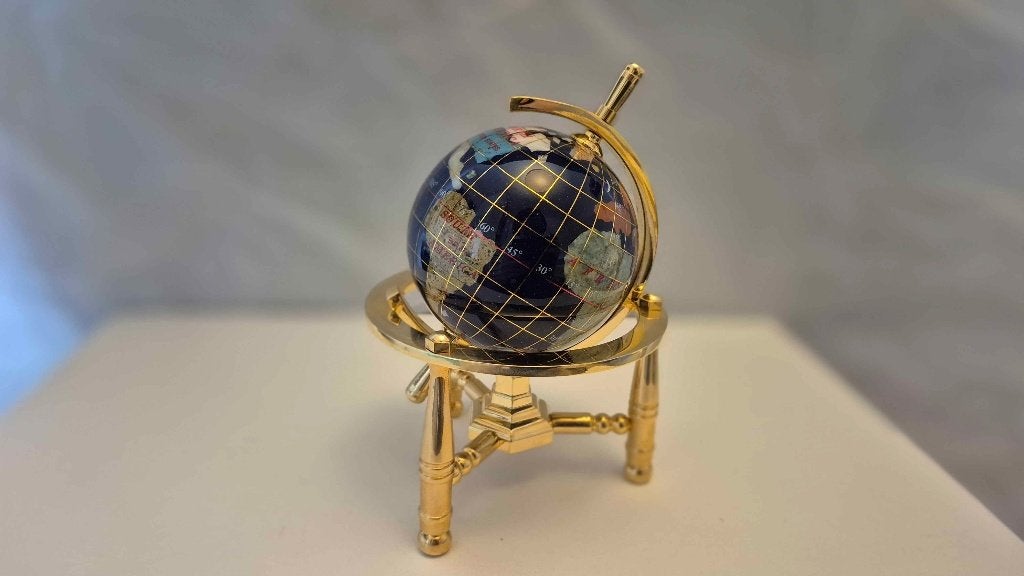 ZELDZAAM Lapis Lazuli Wereldbol, Ophalen of Verzenden