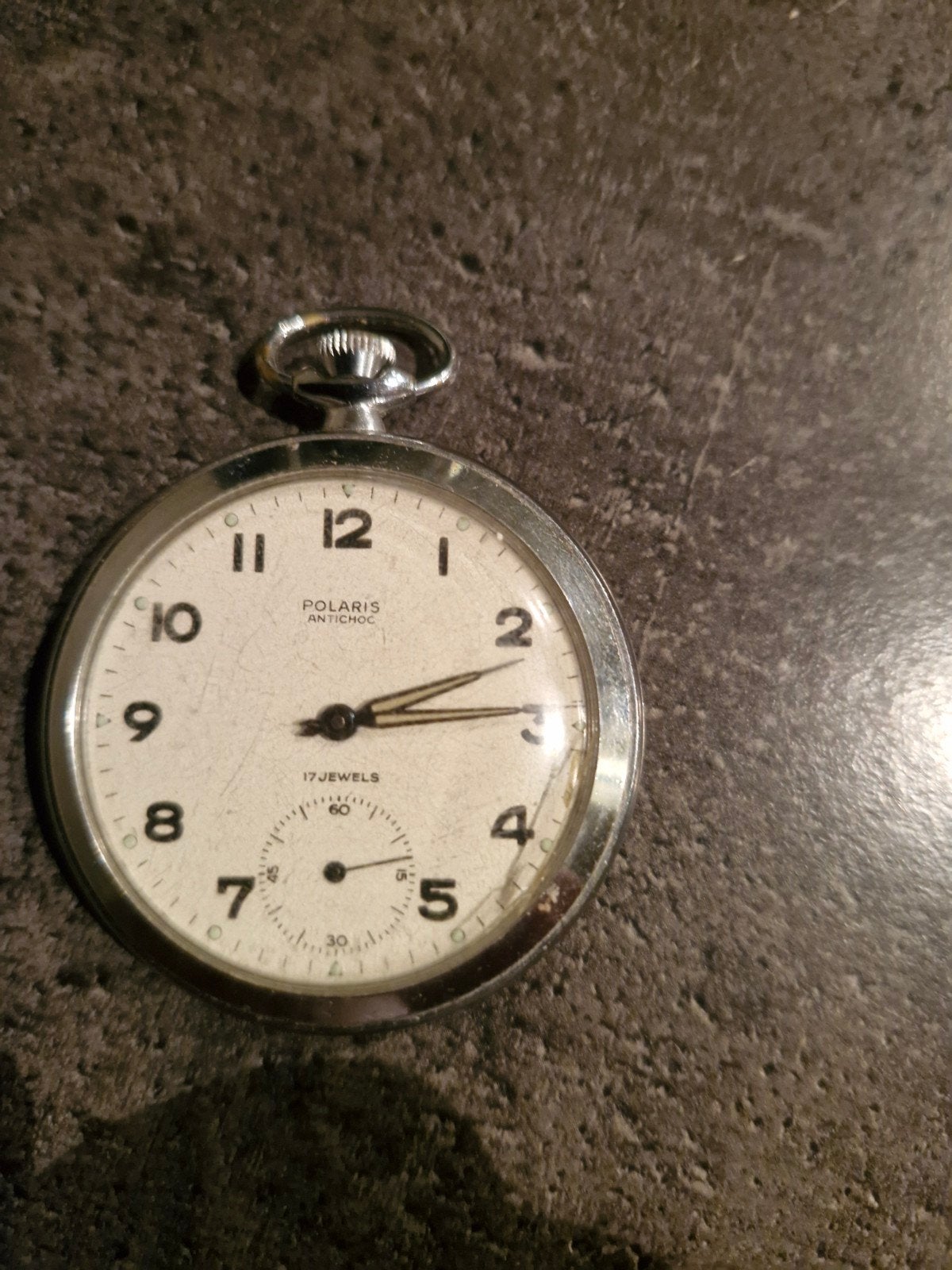 Polaris antichoc zakhorloge , goede staat , werkt nog, Handtassen en Accessoires, Horloges | Antiek, Ophalen of Verzenden, Zakhorloge