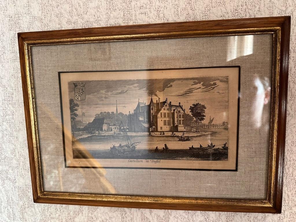 Historische prent 'Castellum de Duffel', Ophalen, Prent