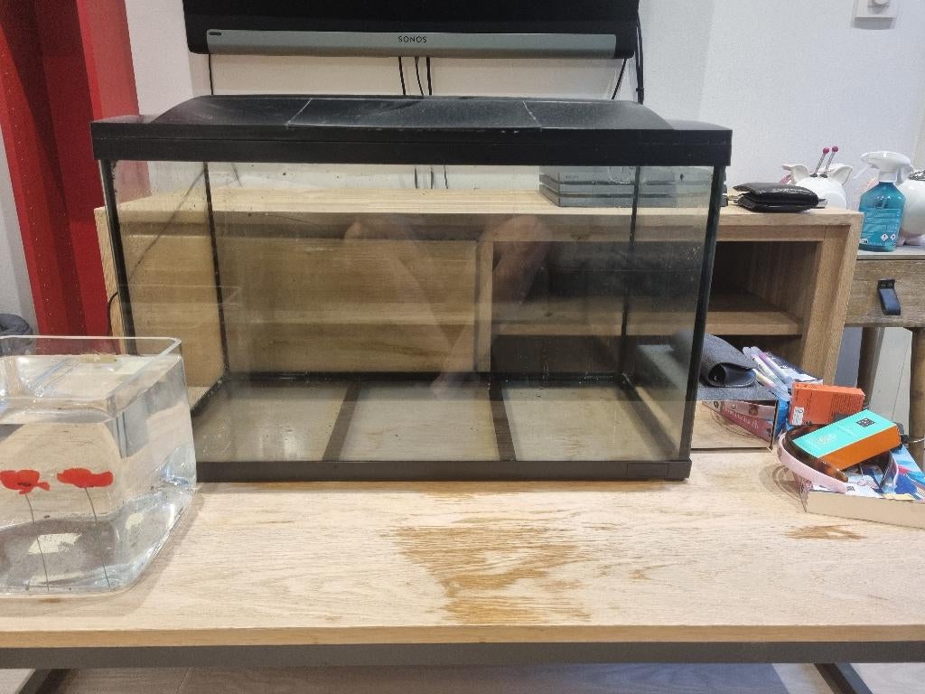 Aquarium, Aquarium vide, Couvercle inclus, Enlèvement, Utilisé