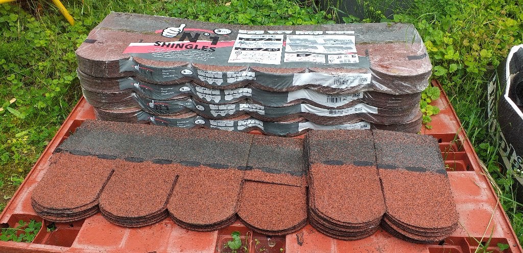 Bitumen dakshingles beverstaart rood 12 m2, Membrane goudronnée, 10 à 15 m², Synthétique, Enlèvement