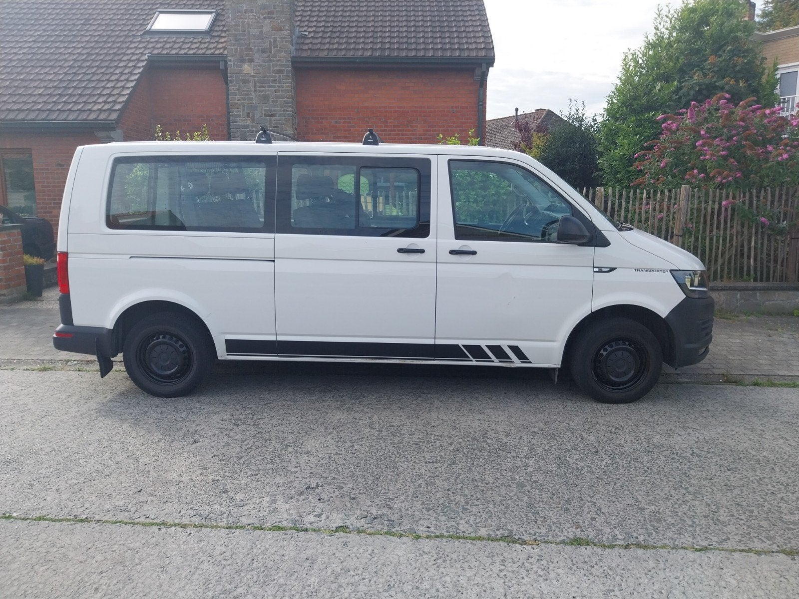 witte volkswagen transporter 2.0 tdi 8 zitplaatsen, Stof, 4 cilinders, Particulier, Dealer onderhouden