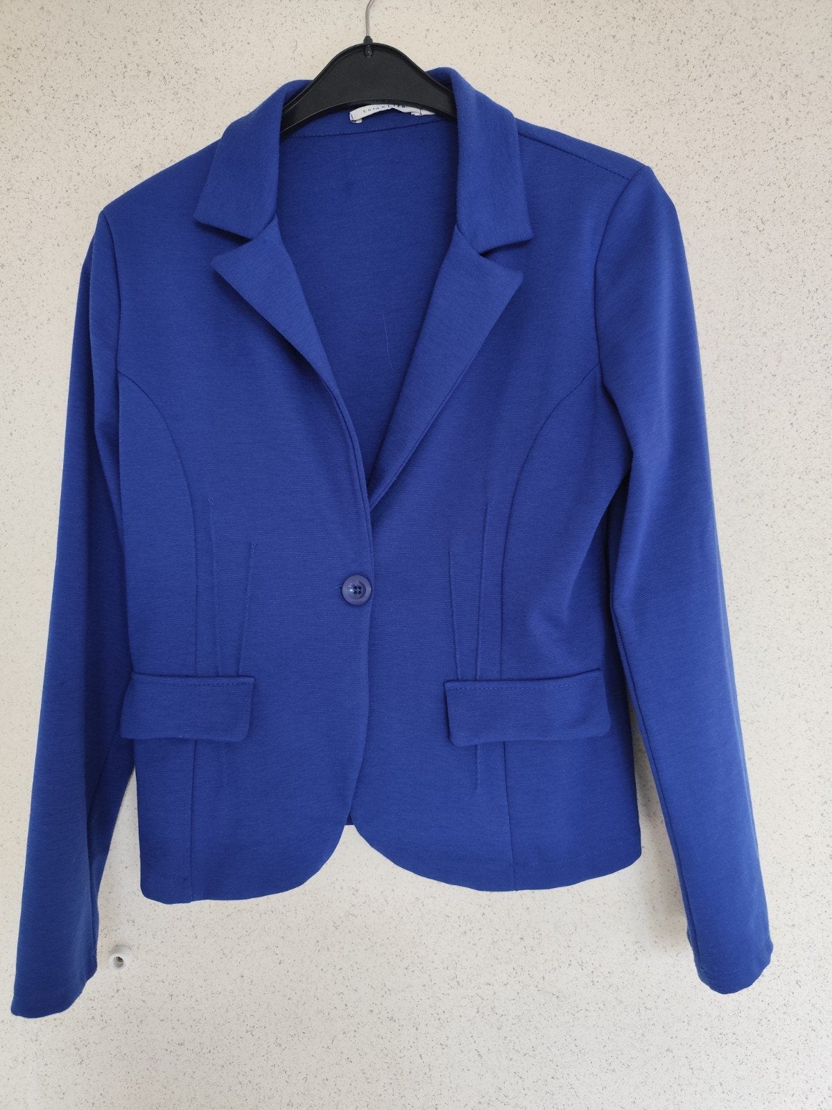 Blauw tricot jasje. Maat 42. Bel&Bo., Ophalen, Maat 42/44 (L), Blauw, Jasje