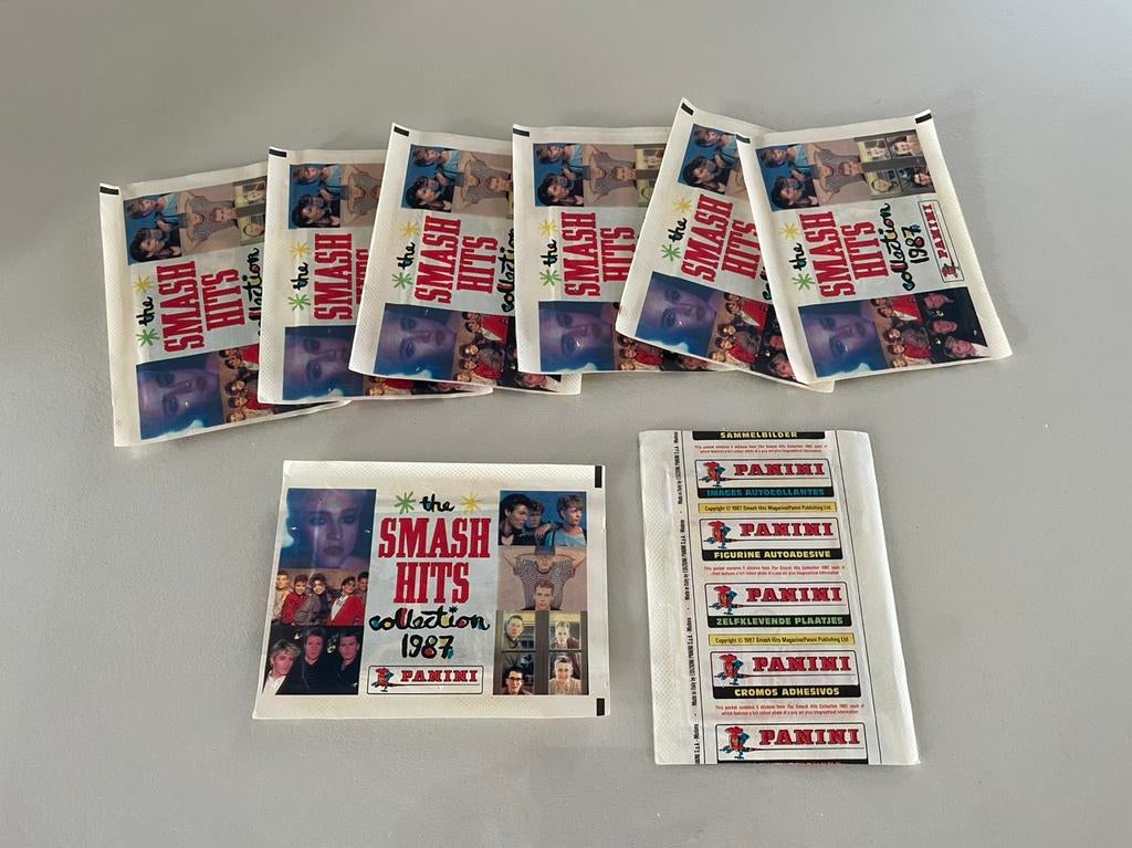 Panini - 8 Zakjes Smash Hits 1987, Verzamelen, Ophalen of Verzenden, Zo goed als nieuw