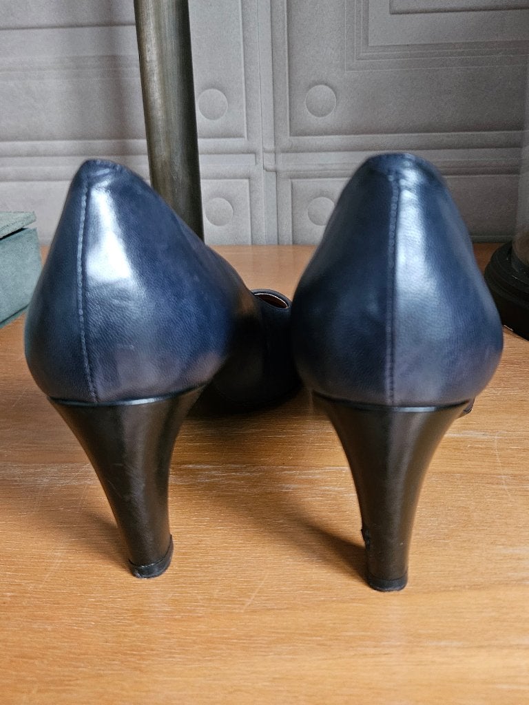 Dries Van Noten leren pumps – donkerblauw – maat 37, Ophalen, Pumps, DRIES VAN NOTEN, Blauw