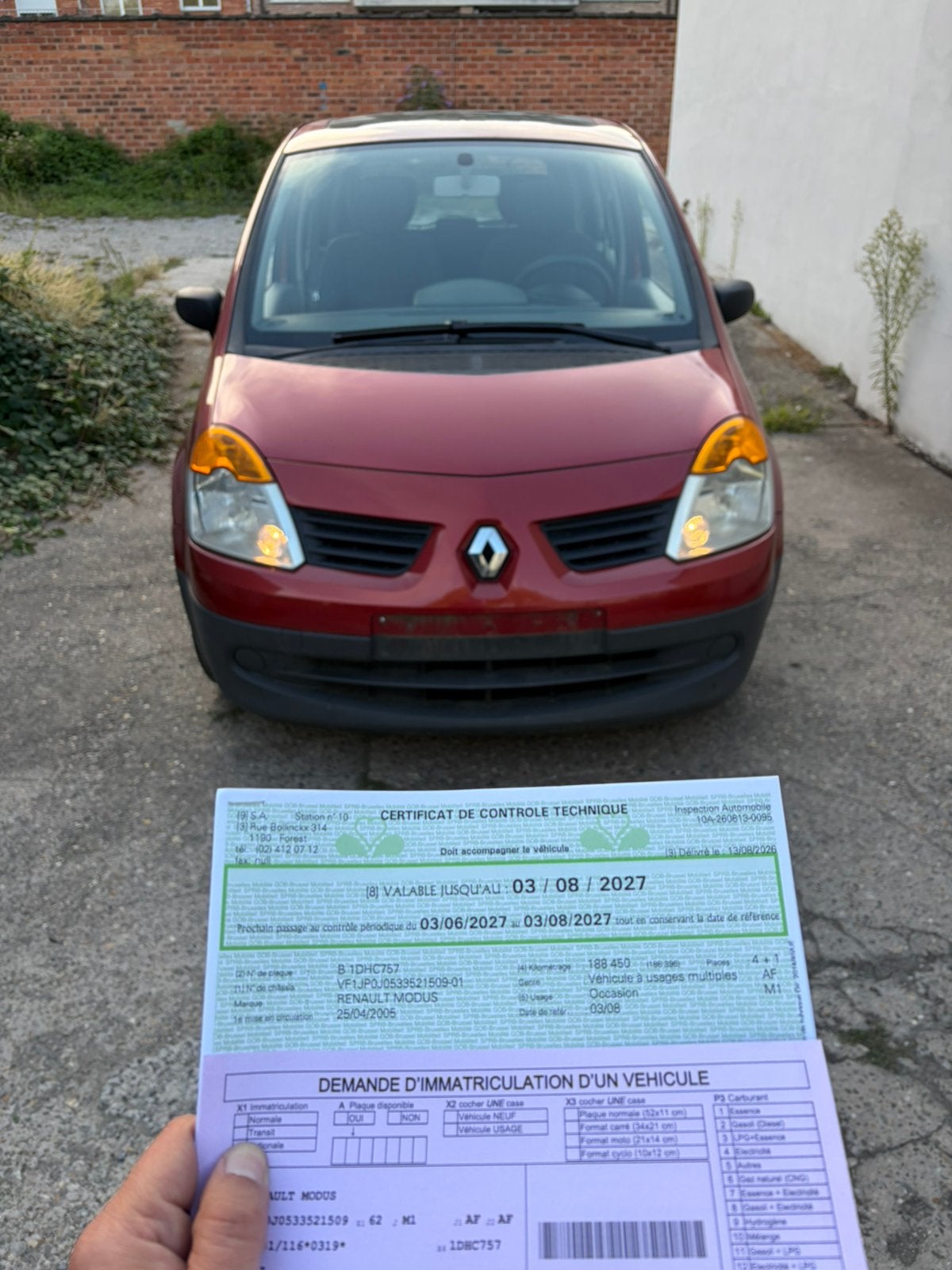 Renault modus prête à immatriculer, 5 portes, Particulier, Euro 4, Essence