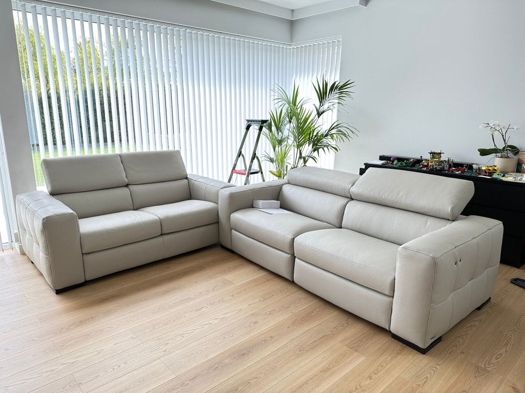 Leren salon, Ophalen, Zo goed als nieuw, Hout, Moderne