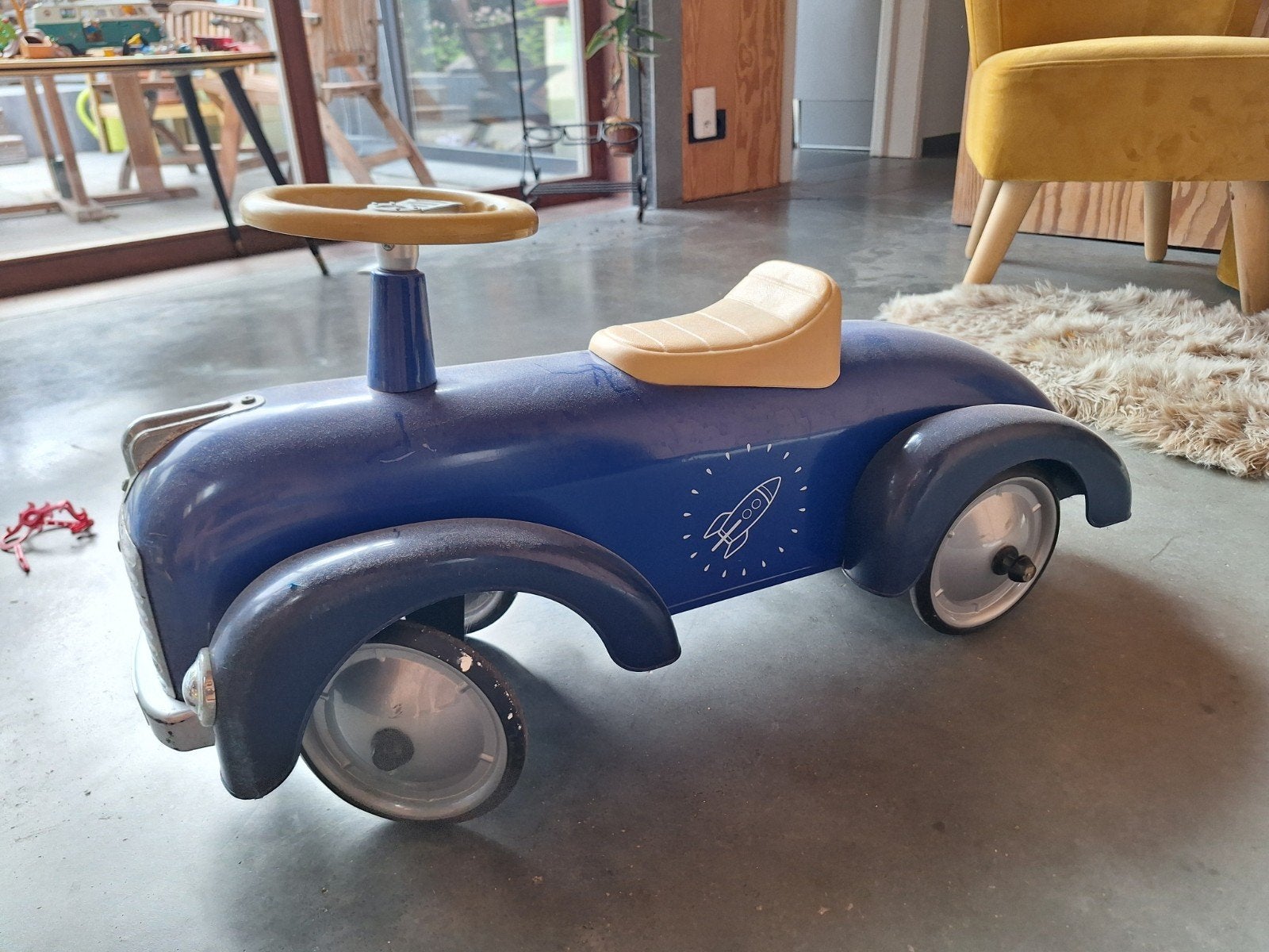 Baghera retro loopauto – blauw, Enfants & Bébés, Enlèvement