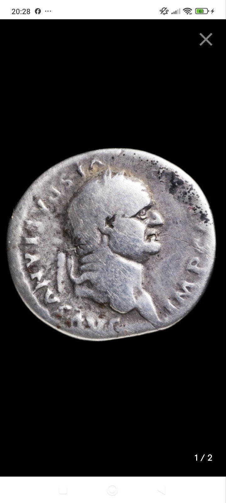 Denier pièce monnaie romaine Vespasien, Timbres & Monnaies, Enlèvement ou Envoi