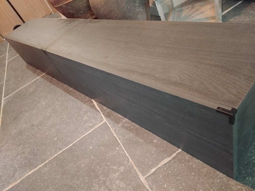 tv meubel zwevend kolomkast 200 cm antraciet, Ophalen, Gebruikt