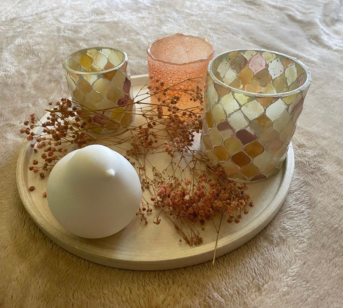 Woonaccessoires - Decoratie - Plateau met decoratiestukken, Enlèvement, Comme neuf