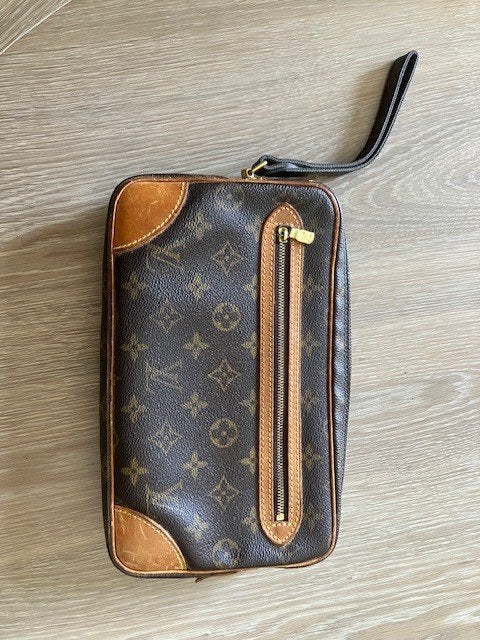 LOUIS VUITTON MARLY DRAGONNE GM, Handtassen en Accessoires, Tassen | Schoudertassen, Ophalen of Verzenden, Gebruikt, Bruin