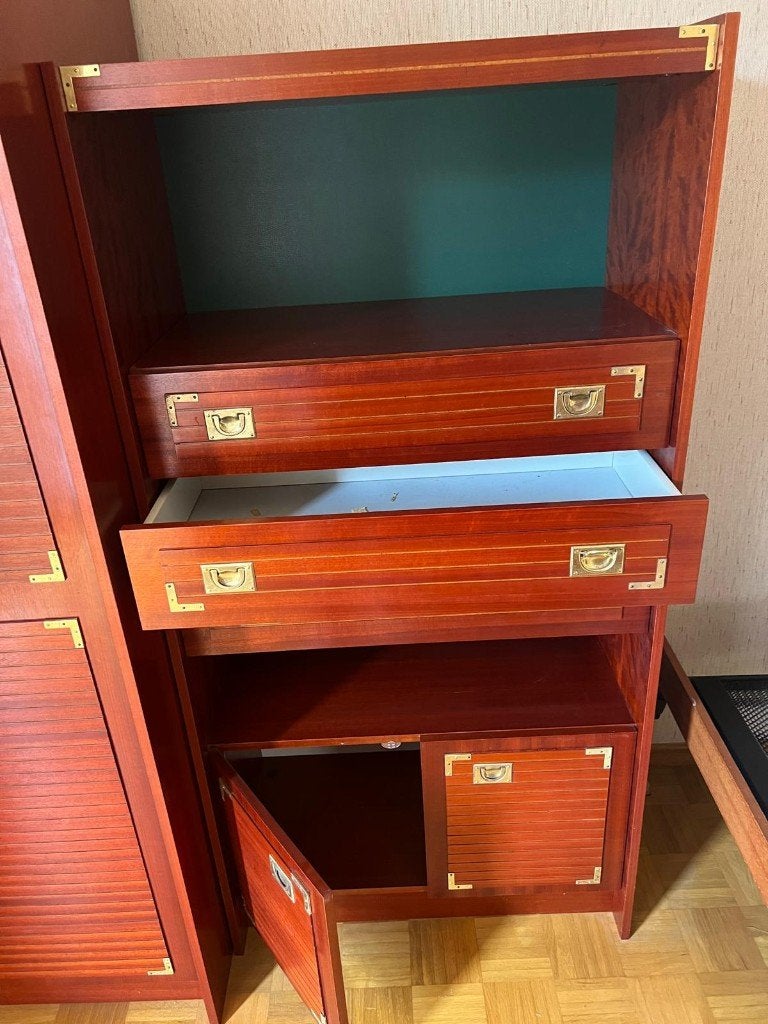 Vanaf €300 – Vintage kleerkast en boekenkast “bootstijl”, Ophalen, Gebruikt, Vintage - "bootstijl", 50 tot 100 cm