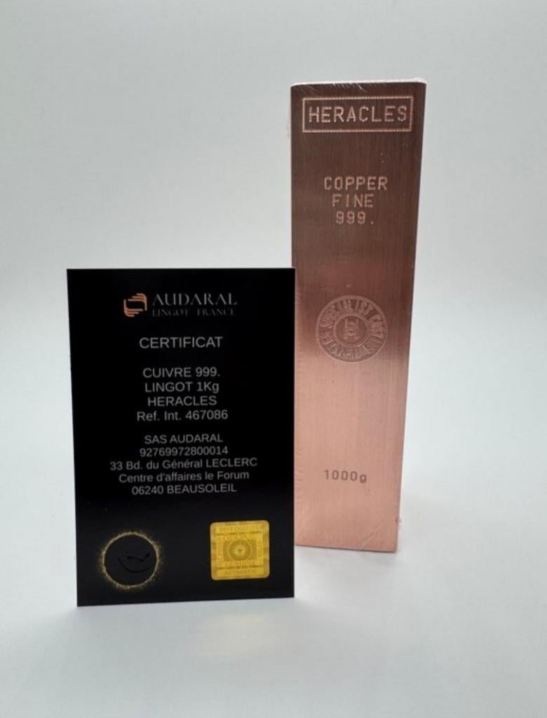 1kg .999 koperbaar, Enlèvement ou Envoi, Cuivre
