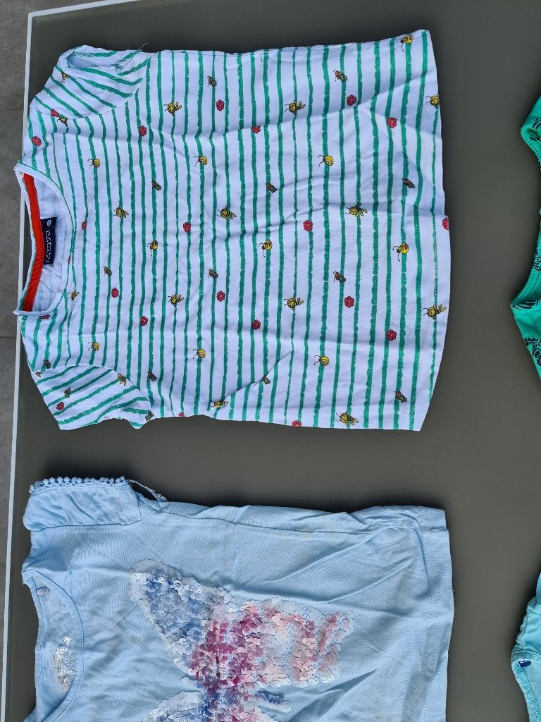 groen gestreept t-shirt Maya 116, Enfants & Bébés, Vêtements enfant | Taille 116, Enlèvement, Comme neuf