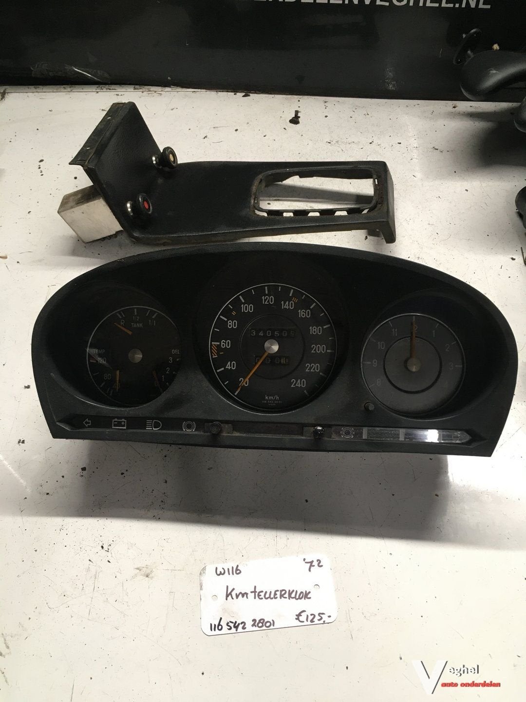 Mercedes W116  1972 Km Tellerklok. 116 542 2801, Gebruikt, -, -, Ophalen of Verzenden