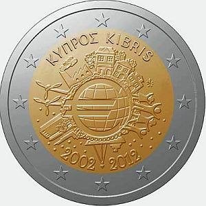 2€ hors TVA Chypre 2012 : 10 ans de l'euro, Enlèvement ou Envoi, Chypre, Monnaie en vrac