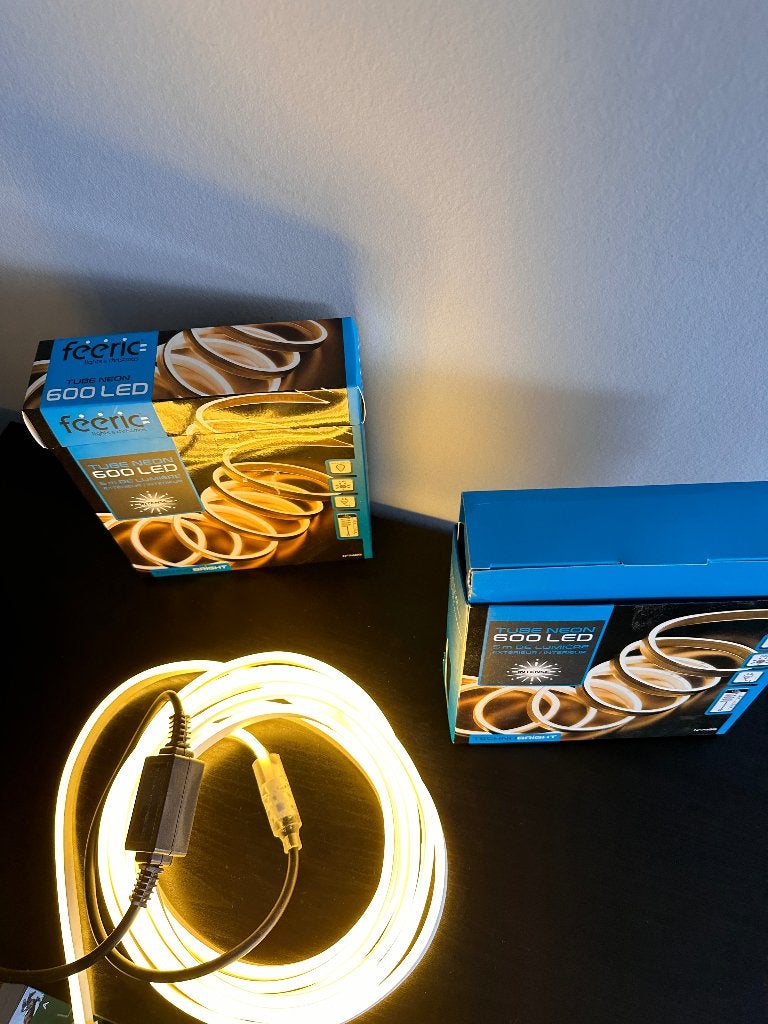 Bande lumineuse, LED, néon, 5 m, Blanc chaud, En silicone, Maison & Meubles, Enlèvement, Neuf, Blanc