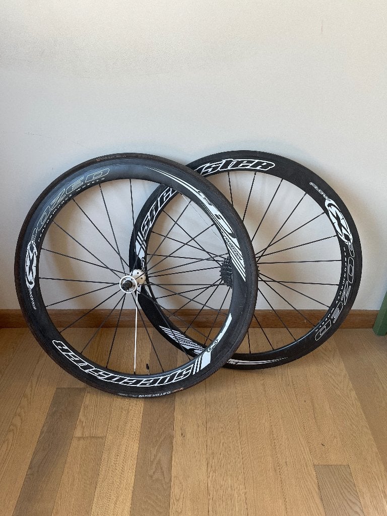 Roues carbone à boyaux, Enlèvement, Utilisé, Carbone, Racefiets