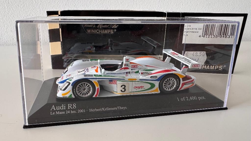 Audi R8 #3 Le Mans 24 hrs. 2001 - 1/43 Minichamps, Enlèvement ou Envoi, Neuf, Voiture, MiniChamps