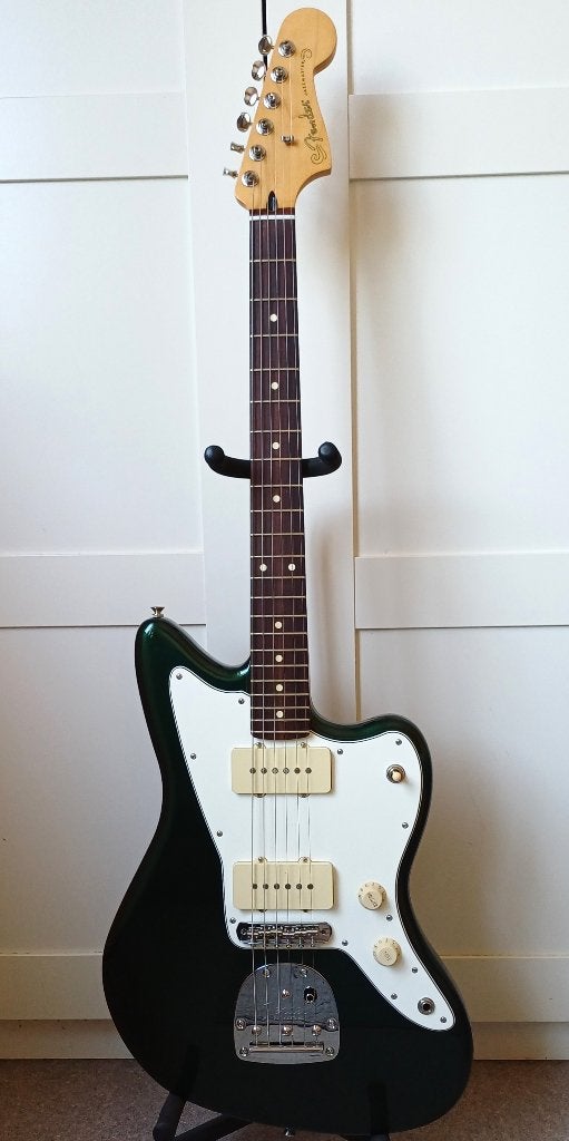 Fender Jazzmaster Ltd Edition British Racing Green, Enlèvement ou Envoi, Comme neuf, Semi-solid body, Fender