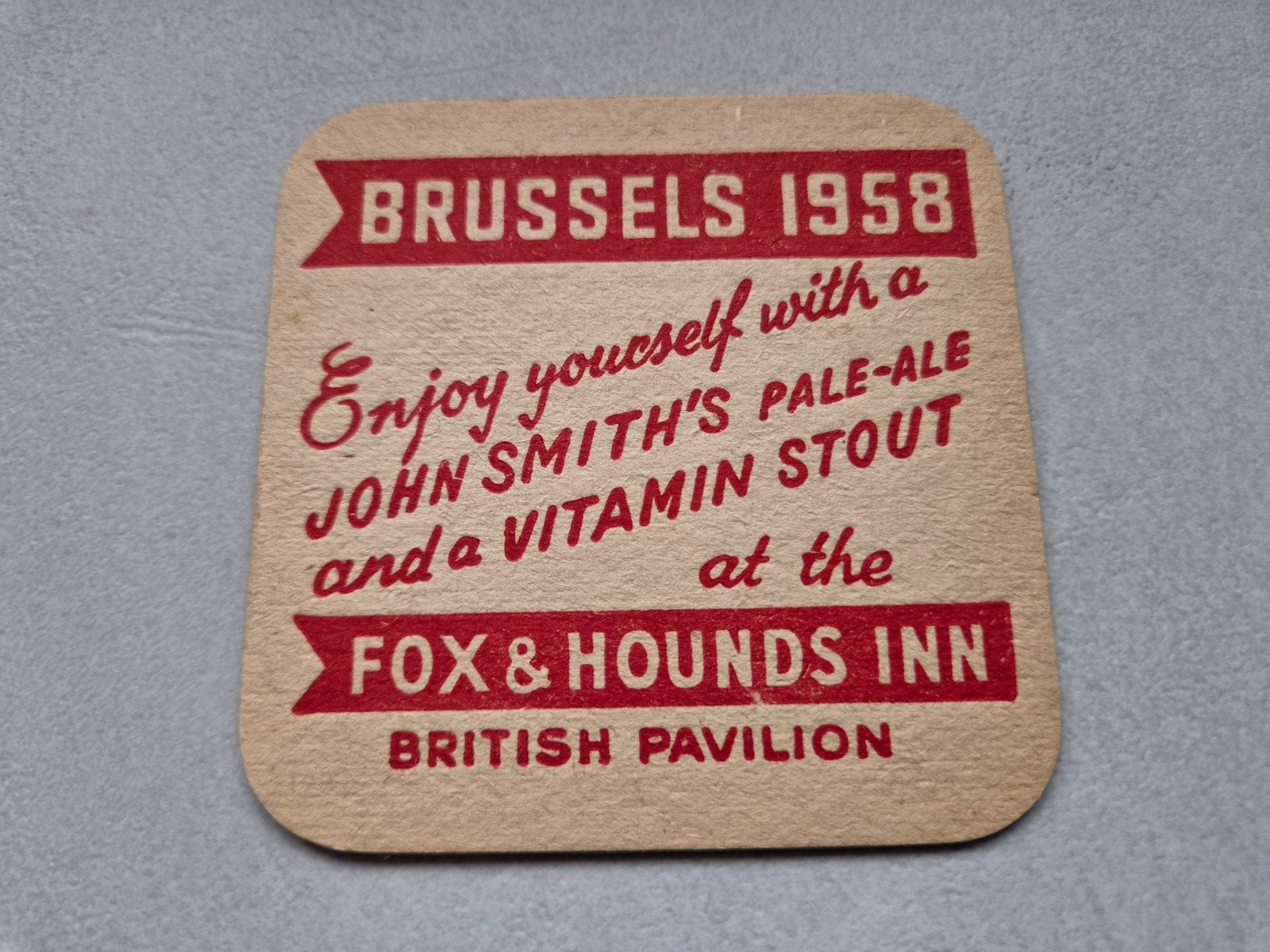 Bierviltje john smith,s 1958, Verzamelen, Biermerken, Ophalen of Verzenden